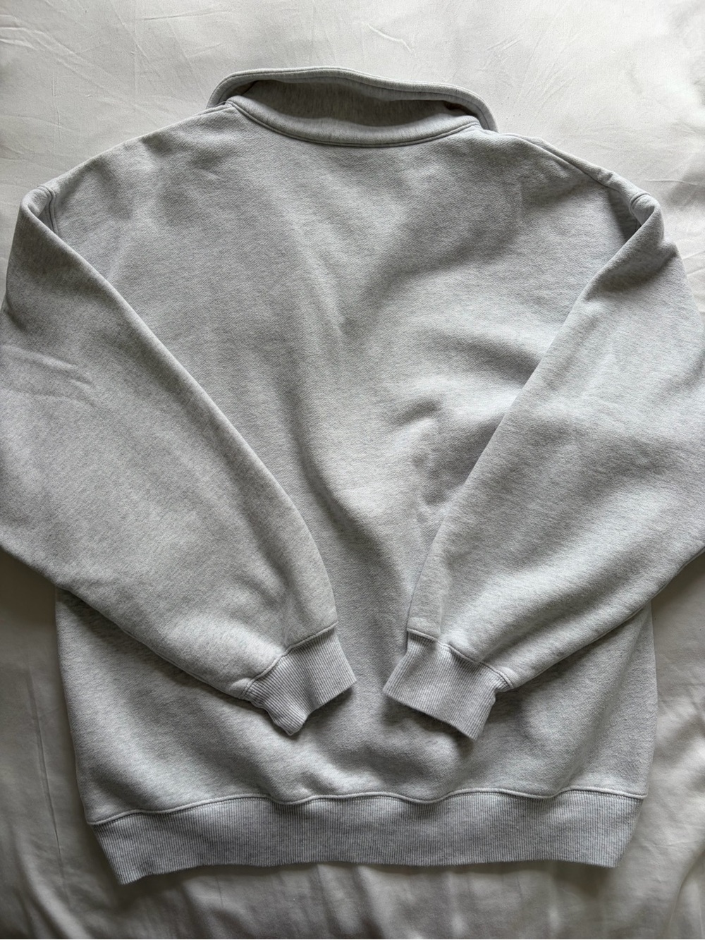 TNA Cozy Light Gray Quarter-Snap Pullover Sweatshirt - Picture 5 of 5